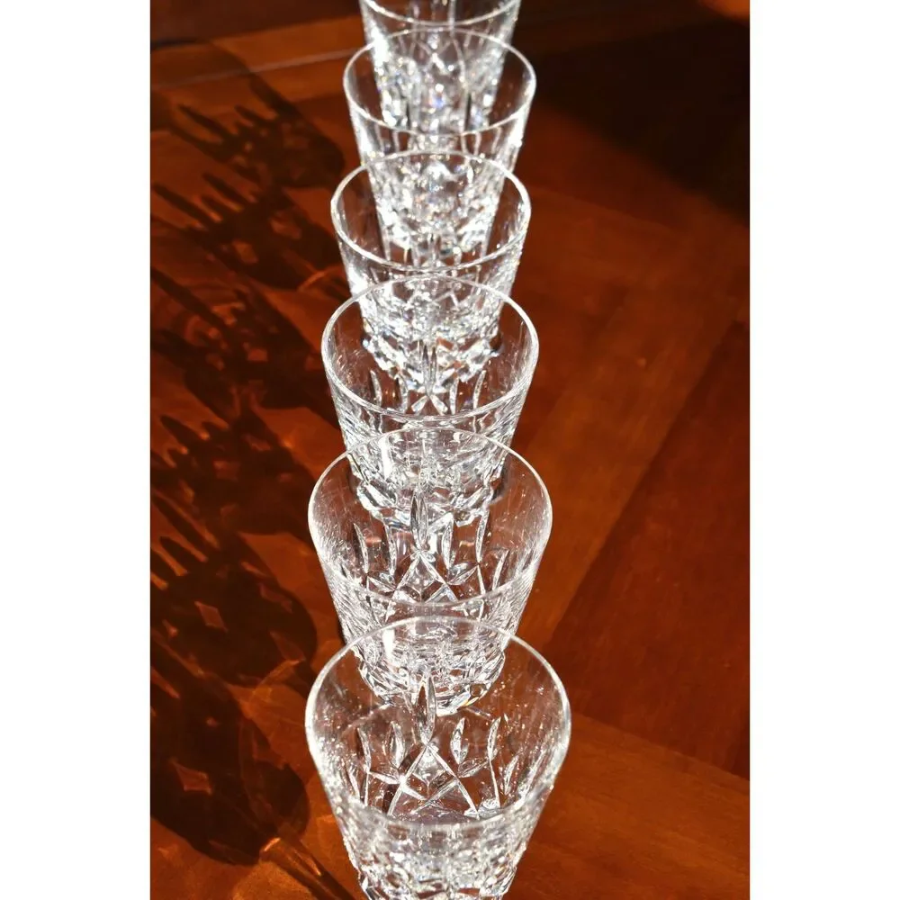 Set of 6 Gorham Crystal King Edward Clarets / Wine Glasses 6” - w/ Original Box